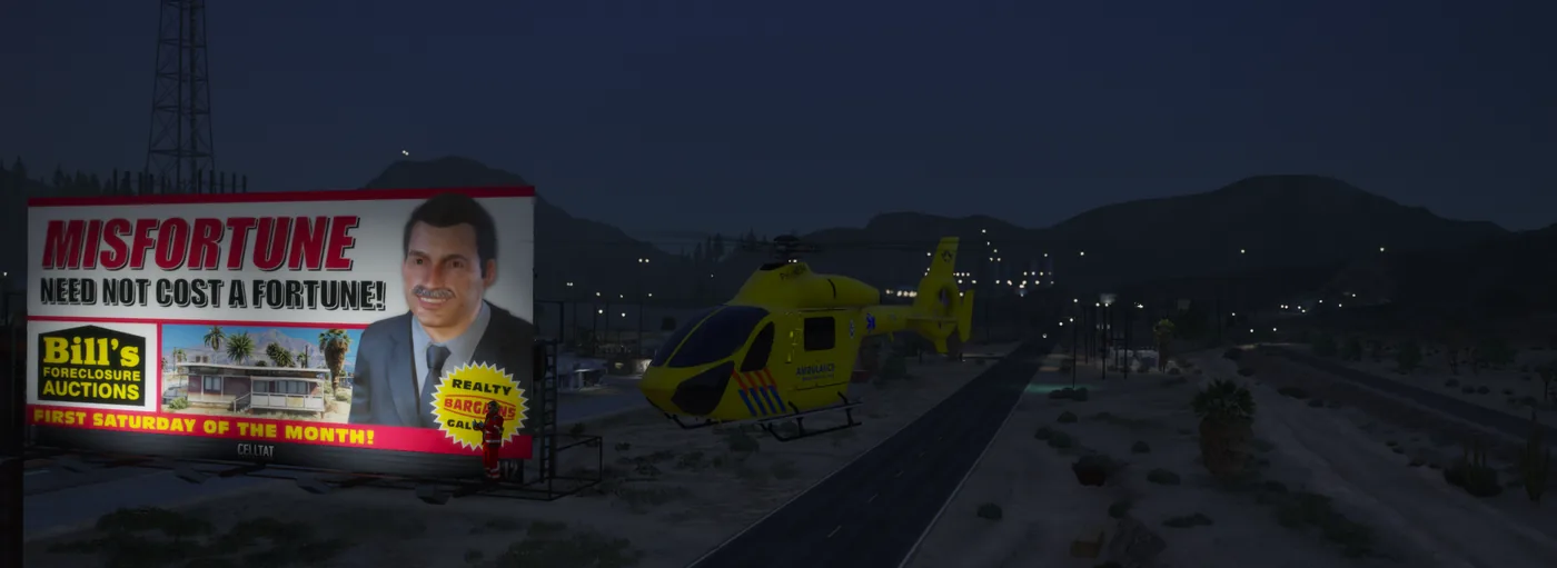 Helikopter bij nacht